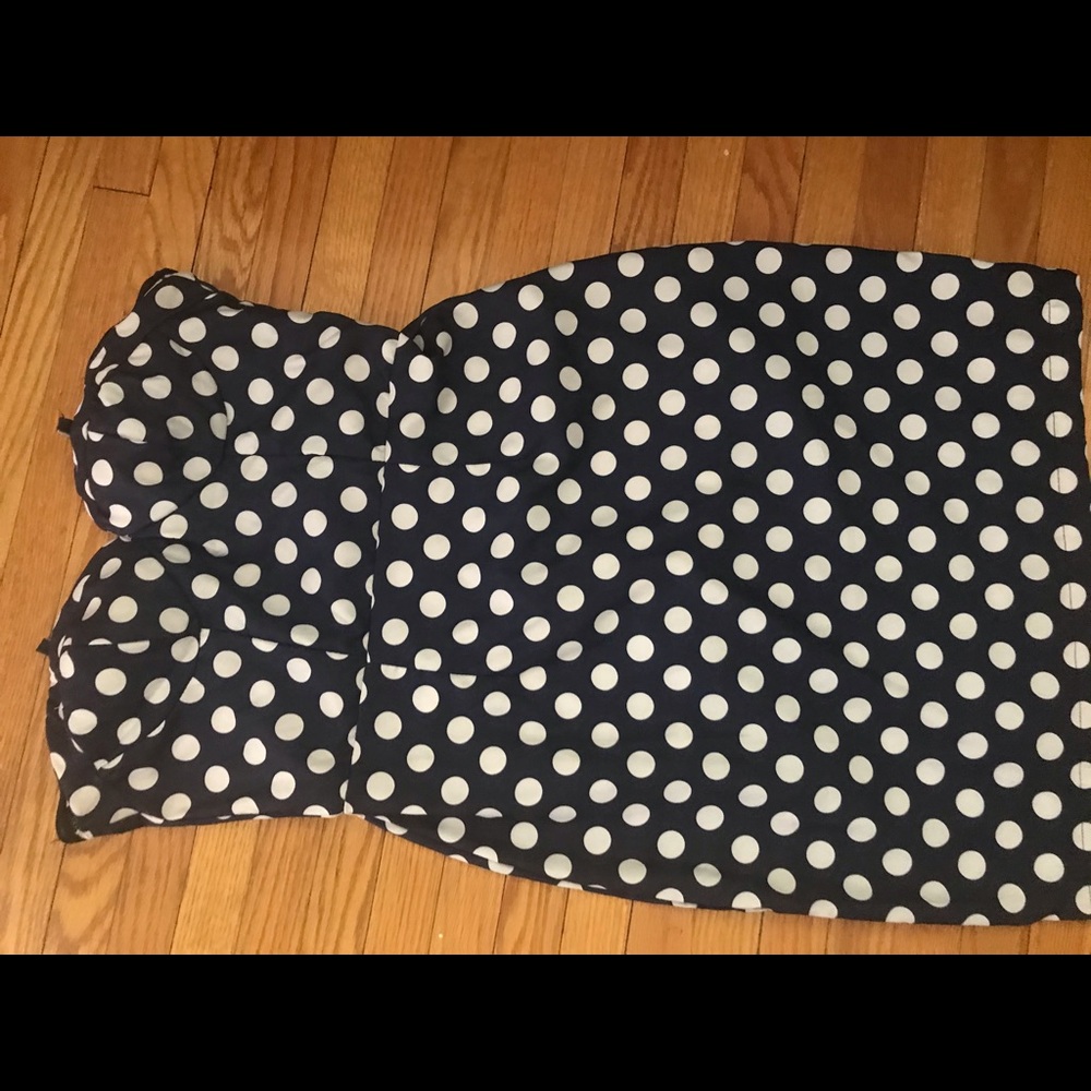 Baluoke dark blue with white strapless dress